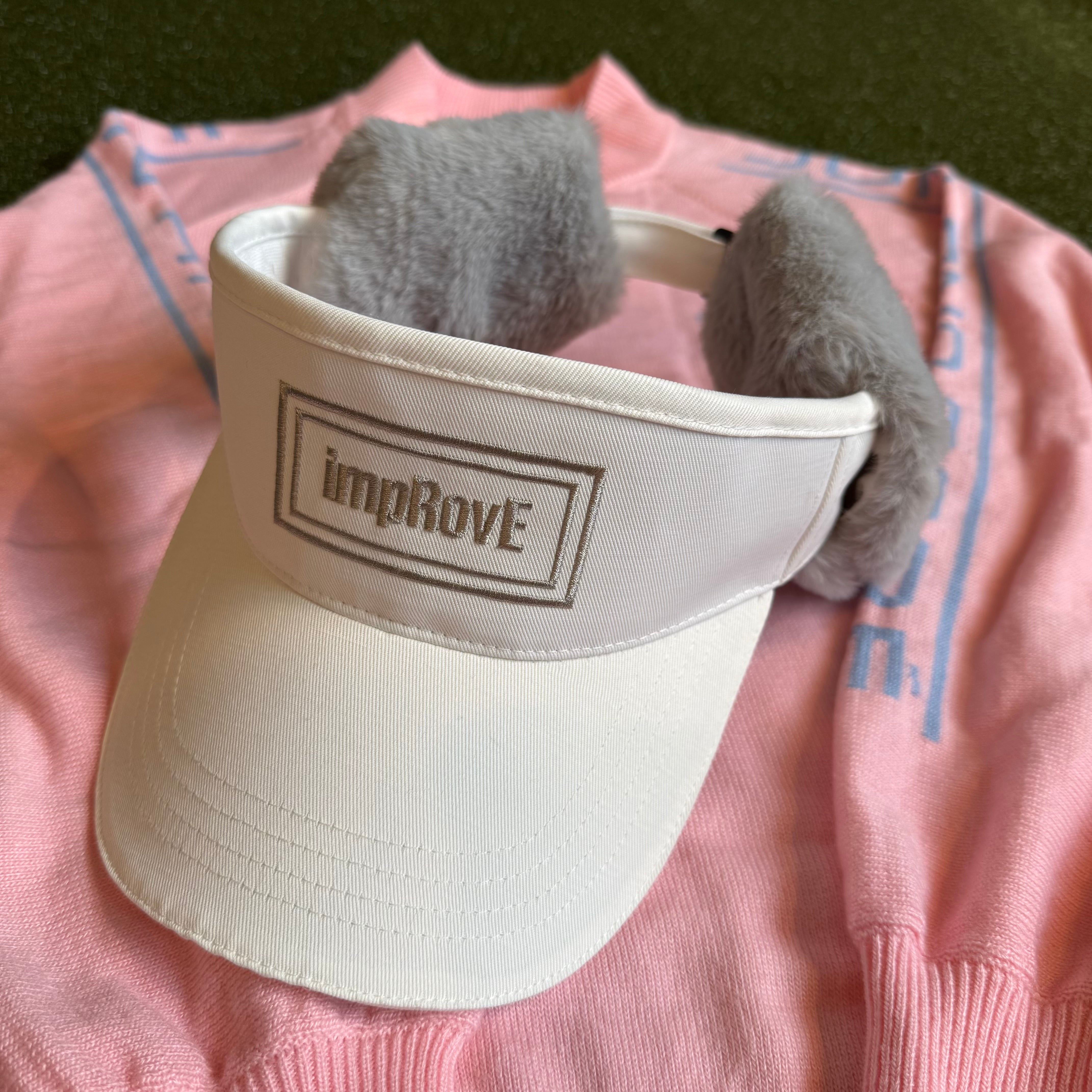 ほぼ新品 ムータマリン イヤーマフ ニットバイザー イヤーマフ ニット